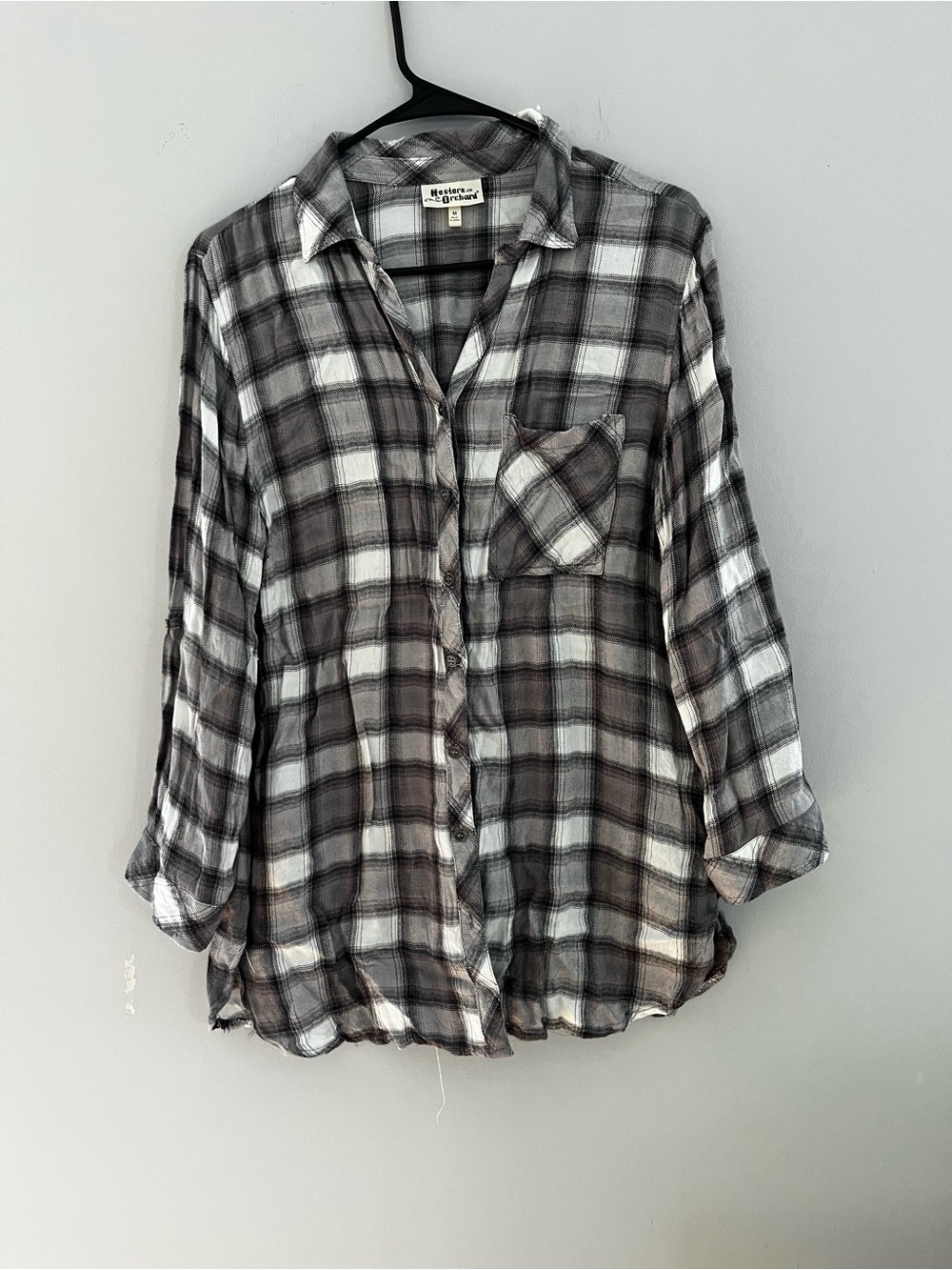 Hester & Orchard Black & White Plaid Button-Down Shirt - Picture 2 of 6
